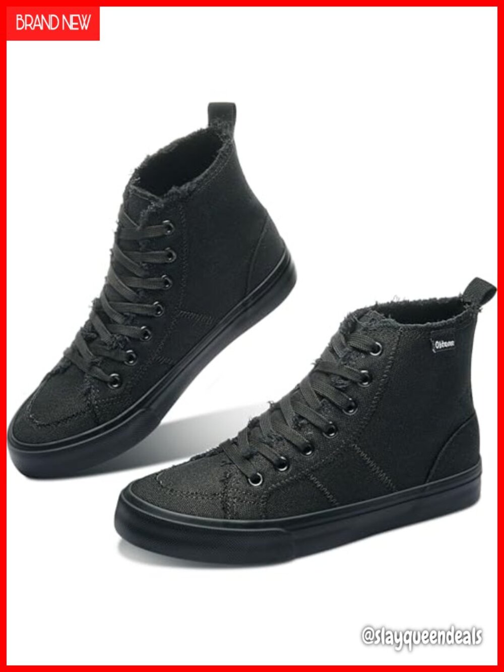 High Top Canvas Sneakers Lace Up Casual Fashion Walking Shoes